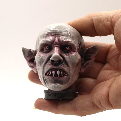 Nosferatu Head FRIDGE MAGNET Natural Finish
